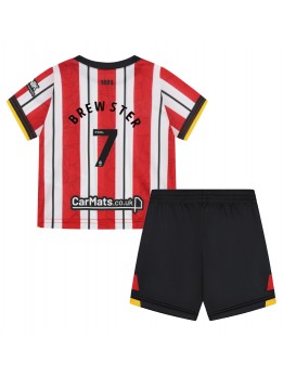 Sheffield United Rhian Brewster #7 Heimtrikotsatz für Kinder 2024-25 Kurzarm (+ Kurze Hosen)